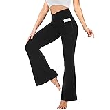YOLIX Flare Leggings for Women with Pockets