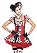 Leg Avenue womens Harlequin Clown Costume, Black/Red, Medium US