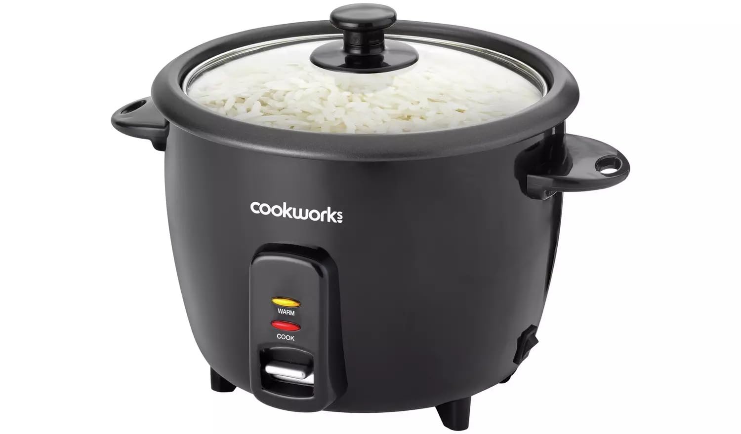 Cookworks 1.5L Rice 500 Watts Cooker - Black
