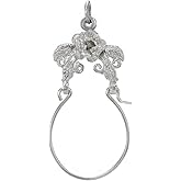 Sterling Silver Rose Flower Charm Holder