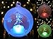 Christmas Globe Ornament - LED Lighted Glass Ball Christmas Tree Decoration - Hand Painted Glittery Snowflakes