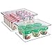 mDesign Plastic Kitchen Pantry and Fridge Storage Organizer Box Containers with Hinged Lid for Shelves or Cabinets, Holds Food, Snacks, Seasoning, Condiments, Utensils, Ligne Collection, 2 Pack, Clear