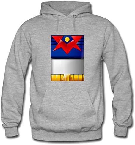 voltes v body Mens Fleece Hooded Sweatshirt Size L Gray