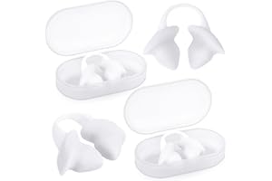 Soulchen 2 Pcs Swimming Nose Plugs Silicone Waterproof Painless Swim Nose Clip with Storage Box for Adults Kids Men Women Beginners