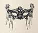 European and American Fashion Phantom Laser Cut Venetian Masquerade Butterfly Mask Sexy Black Lace Veil Blindfold Exaggerated Dance Headwear (MJ-09)