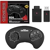 BIG6 CONTROL PAD SEGA GENESIS 2.4 GHZ WIRELESS (USB&GEN PORT DONGLE) CONTROLLER