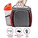 Thermal Insulated Lunch Bag Bento Box - Kit with 6 Leakproof Food Containers + 28oz Drink Bottle with Shaker + Ice Pack + Case for Pills – Compact and Lightweight Cooler for School, Work, Picnic & Gym