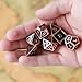TecUnite 7 Die Metal Polyhedral Dice Set DND Role Playing Game Dice Set with Storage Bag for RPG Dungeons and Dragons D&D Math Teaching (Shiny Copper and Black)