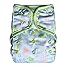 EcoAble Baby Day & Night All-In-One AIO Cloth Diapers, Size 10-35Lb, 3-Pack Bundle (Girl)