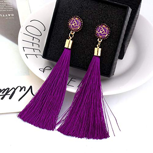 NEWITIN 20 Pairs Tassel Earrings Bohemia Fan Shape Drop Earrings for Women Girls
