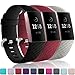 Wepro Band Compatible with Fitbit Charge 4 Bands for Women Men, Compatible with Fitbit Charge 3 Bands,Soft Waterproof Sport Replacement Strap, 3-Packs, Black, Wine Red, Slate Gray, Large