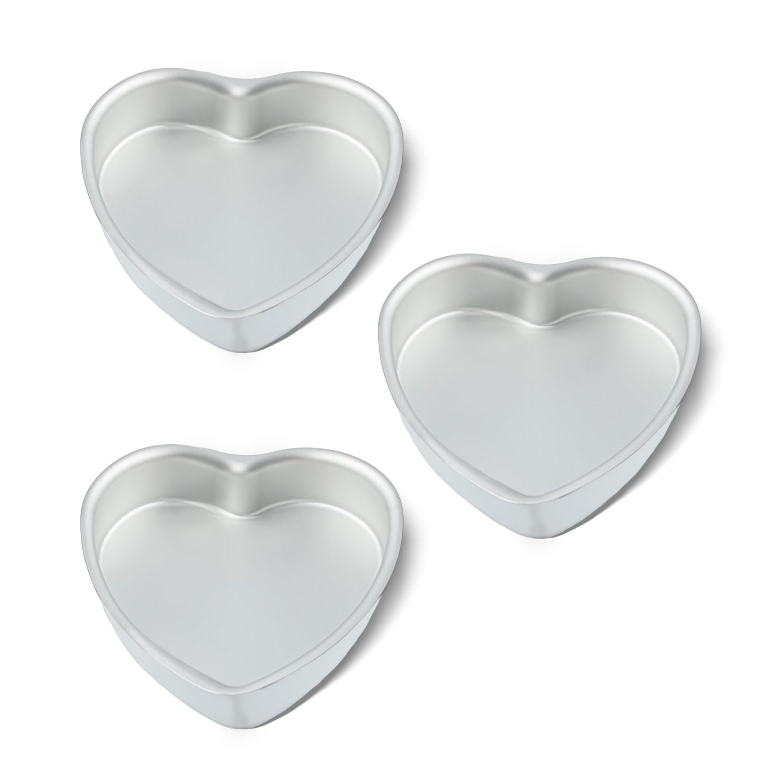 kefyixc 8 Inch Heart Shaped Cake PansSet of 3 Image