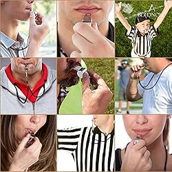 BEADNOVA Stainless Steel Whistles with Lanyard