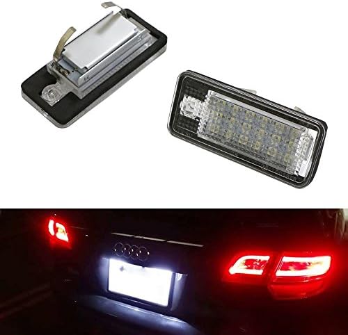 1 Pair LED License Number Plate Light Lamp for A3 8P A4 B6 B7 A6 A8 Q7