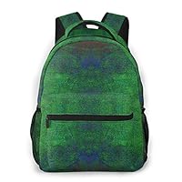 HUNANing Fashion Leisure Backpack for Girls and Boys, College Student School Laptop Daypack Teen Lightweight Casual Bookbags, High Capacity Travel Bag - Emerald_Green_Tie_Die