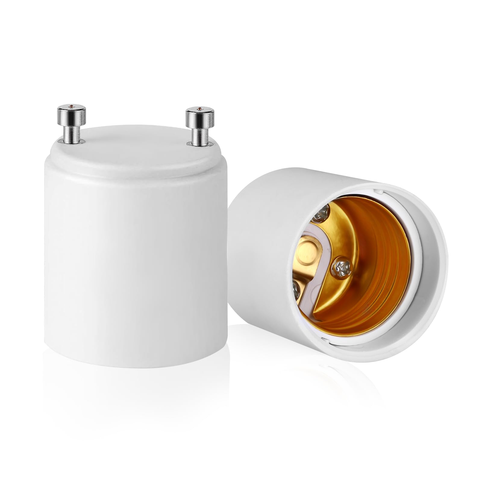 Photo 1 of 2 Pack Light Bulb Adapter - GU24 to E26 Light Bulb Socket Adapter 250? Heat-Resistant E26 Socket Adapter Light Bulb Socket Converter (Max 150W, 60-250V)