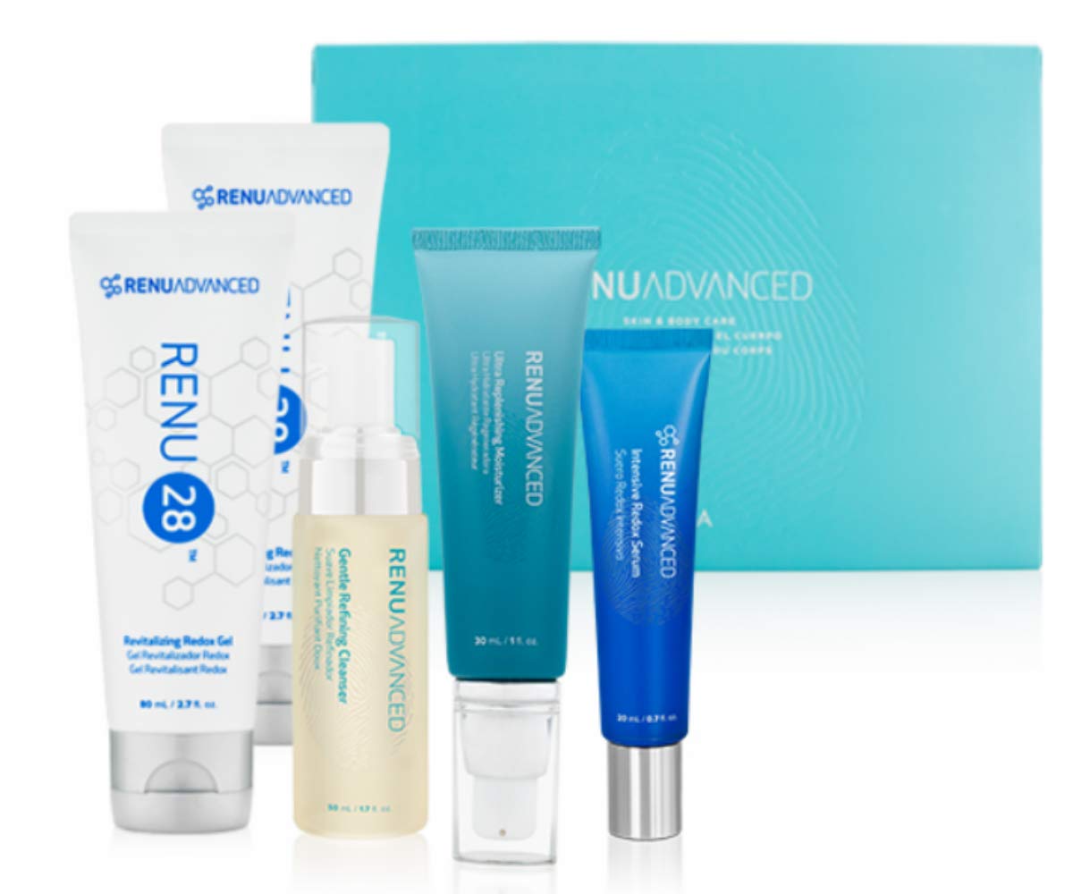 ASEA RENU Advanced Skin & Body Kit (Cleanser, Moisturizer, Serum, 2 tubes of RENU 28)