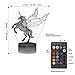 VANSIHO 3D Optical Illusion Night Light 7 LED Color Changing Lamp Gift for Kids with Remote Crackle White Base (Wing Unicorn-1)