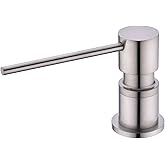 EKRTE Sink Soap Dispensers,Brass Commercial Kitchen Soap Dispenser Liquid Lotion Dish Dispenser Built in Soap Dispenser Brushed Nickel Bathroom Soap Dispensers Pump, Refill from The Top