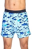 ExOfficio Give-N-Go Printed Boxer - Men's -Riviera/Fish-Large