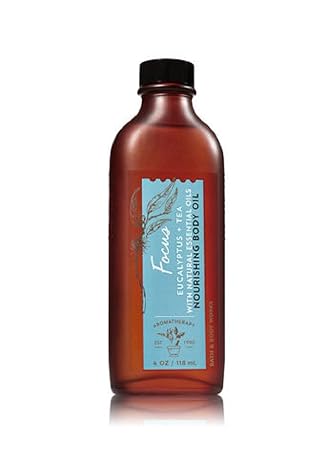 Bath And Body Works Nourishing Body Oil Focus Eucalyptus Tea Full Size 4 Ounce