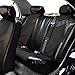 FH Group PU021115 Faux Leather Seat Cover (Black) Full Set with Gift - Universal for Cars Trucks and SUVs