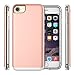 Style4U iPhone 8 / iPhone 7 Case, Slim Shock-Resistant Hybrid Armor Case with Credit/ID Card Compartment for Apple iPhone 8 and iPhone 7 with 1 Stylus [Rose Gold]