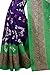 Shonaya Women's Party Wear Bandhani Bhaglpuri Art Silk Printed Saree Sari (GREEN AND BLUE)
