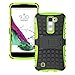 LG K10 Case, LG Premier LTE Case, Viodolge [Shockproof] Hybrid Tough Rugged Dual Layer Protective Case Cover with Kickstand for LG K10 / LG Premier LTE (Green)