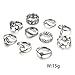 cyntan Statement Ring Set Midi Finger Knuckle Rings for Girls