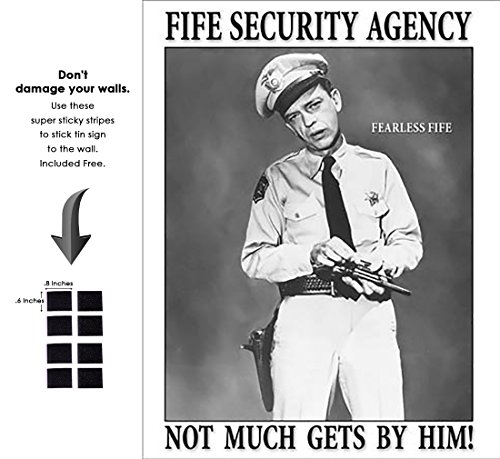 Shop72 - Hollywood Movie Tin Sign Funny FIFE Security Agency Tinsign -