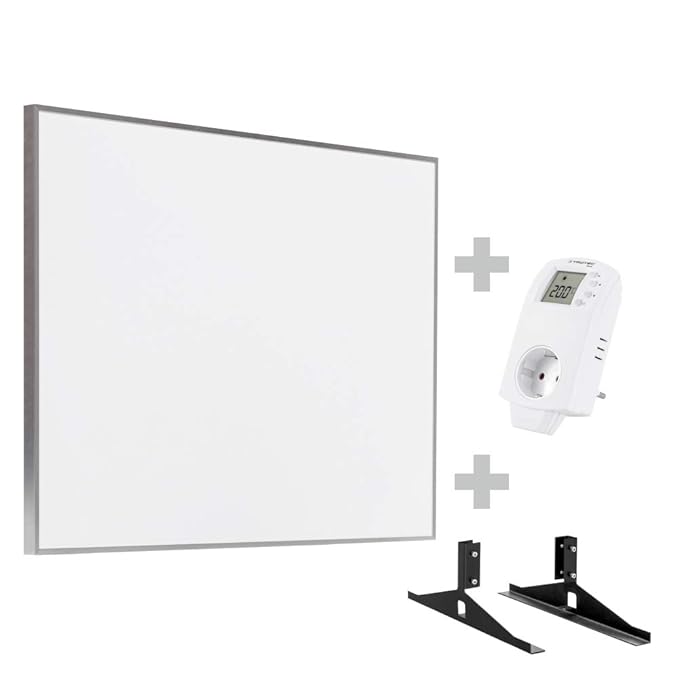 TROTEC TIH 500 S Infrarot-Heizplatte Infrarotheizung Heizpaneel 580 Watt inkl. Steckdosen-Thermostat BN30 und Standfüße