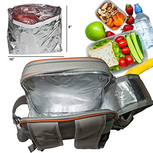 Picnic Backpack Set for 2 to 4 with Blanket, Wine Stand & Glasses, Cutlery, Dinnerware, Detachable Insulated Waterproof Compartment Pouch in The Cooler, Picnic Basket for Family by Frux Home & Yard