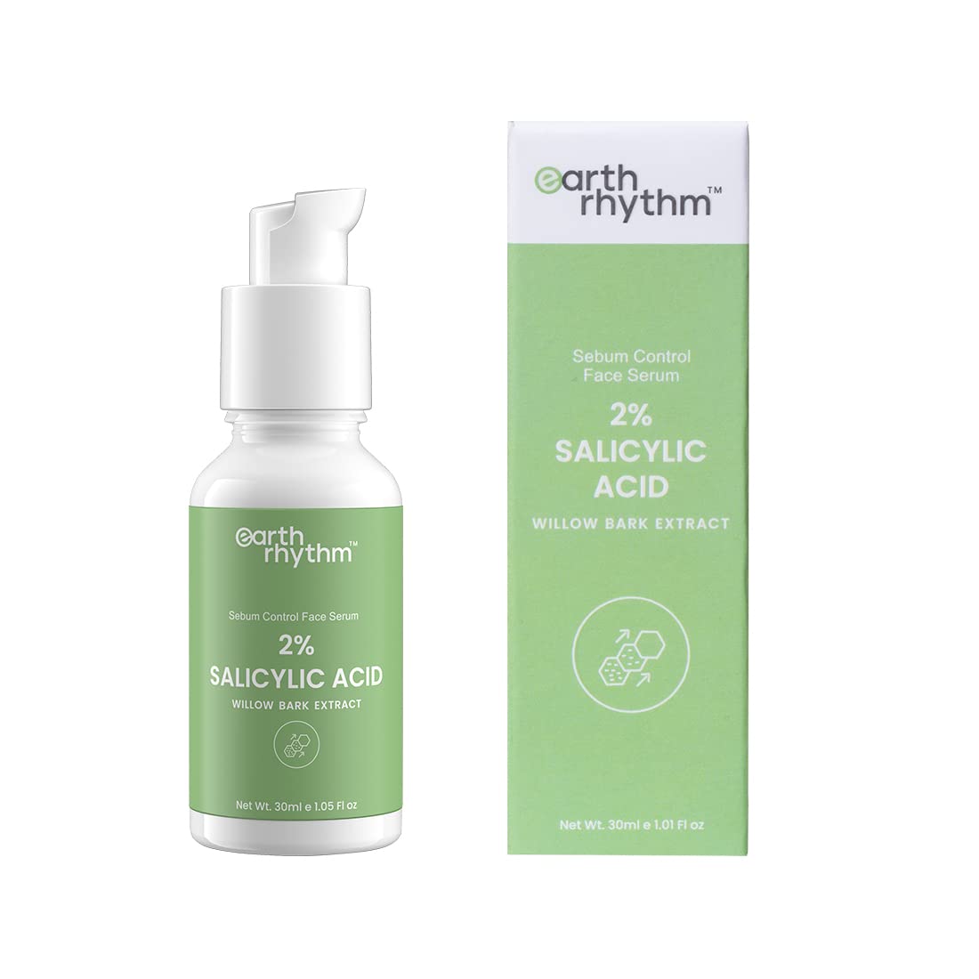 Earth Rhythm 2% Salicylic Acid Serum for Acne, Blackheads & Clear pores | Men & Women - 30ml