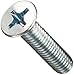 Small Parts Class 4.8 Steel Machine Screw, Zinc Plated Finish, Flat Head, Phillips Drive, Meets DIN 965, 8mm Length, M3-0.5 Metric Coarse Threads (Pack of 100)