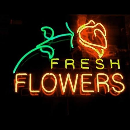 Amazon ネオンサインfresh Flowers Neon Sign インテリア ネオン管 広告用看板 ディスプレイ 居酒屋 インテリア ホームデコレーション カフェ 喫茶店 ギフト 省エネ インテリア 室内装飾 プレゼント クラブ 娯楽場 バー クラブ ゲームセンター 標識 サイン 文房具