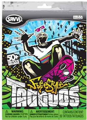 Free Style (50 Pack of Temporary Tattoos)