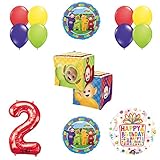 Teletubbies 2nd birthday CUBZ Balloon Birthday Party supplies and Decorations