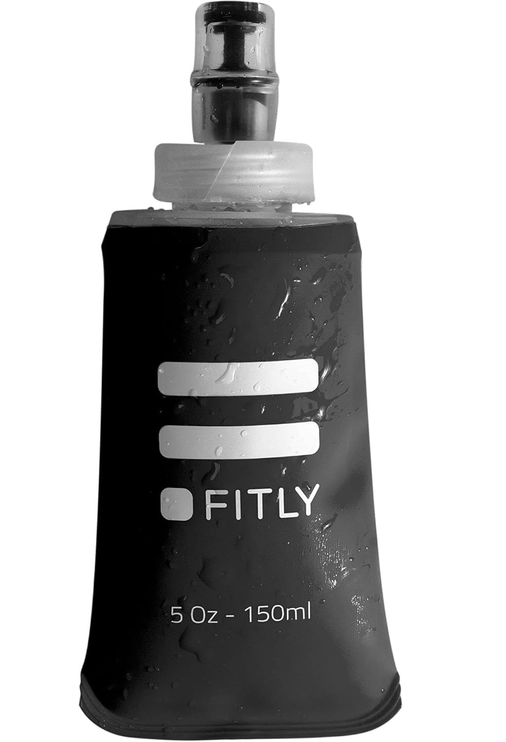 FITLY Soft Flask 150ml | Shrink As You Drink Soft Flask for Hydration Pack | Folding Water Bottle Ideal for Running, Hiking, Cycling, Climbing & Rigorous Activity — image 1