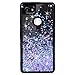 Caka Google Pixel 2 XL Case, Google Pixel 2 XL Glitter Case Starry Night Series Luxury Fashion Bling Flowing Liquid Floating Sparkle Girly Soft TPU Black Case for Google Pixel 2 XL (Blue Purple)