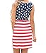 Imily Bela Women's Sleeveless Floral Print Stars and Stripes Racerback Midi Tank Dress USA Flag