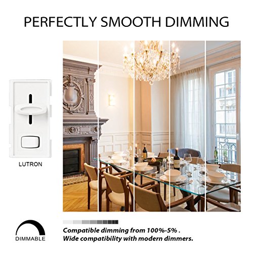 B11 Flame Tip LED Filament Bulbs E26 Candelabra Base,LVWIT 4W(40W Equivalent) Dimmable 3000K Soft White Chandelier Candle Light Bulb (6-Pack)