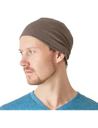 CHARM 100% Organic Cotton Beanie - Soft Chemo Hat Tight Fit Sensitive Skin Cap Medical Wear Snug Form Fitting Unisex Brown