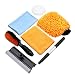 Car Cleaning Tool Kit by Scrub it- squeegee Car Wash Brush, Wheel Brush, microfiber wash mitt and cloth - For Your Next Vehicle wash and wax with our 6 PC Cleaning Accessories