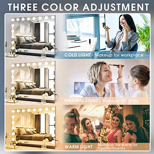 MISAVANITY Hollywood Makeup Vanity Mirror with Lights,Large Lighted