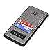 Dockem Luxe N2T Wallet Case for Samsung Galaxy S10 Plus: Slim TPU Bumper & Synthetic Leather Card Case with Textured Twill Canvas Style: 2 Card Slots [Black/Grey]