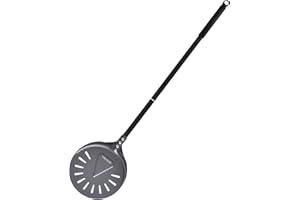 VIKCOLEE Turning Pizza Peel, 8 Inch with 25 Inch Handle Round Pizza Turning Peel, Professional Anodized Aluminum Turning Pizz