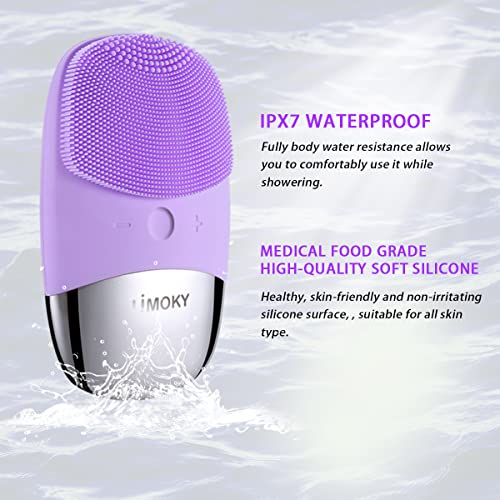 Facial Cleansing Brush, 3in1 Electric Silicone Face Scrubber