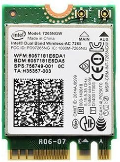 Mobile Options WiFi Wireless Intel Network 7260NGW Revised H/T Dual Band 2x2 AC+Bluetooth HMC SPS 756749-001 for HP laptops
