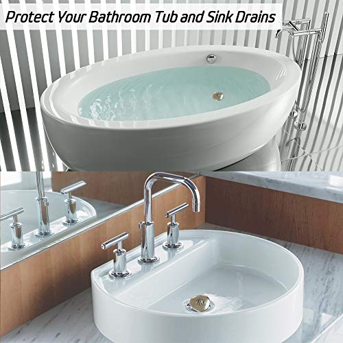 image for Aofmee Tub Drain Hair Catcher, Upgraded Bathtub Shower Drain Protector